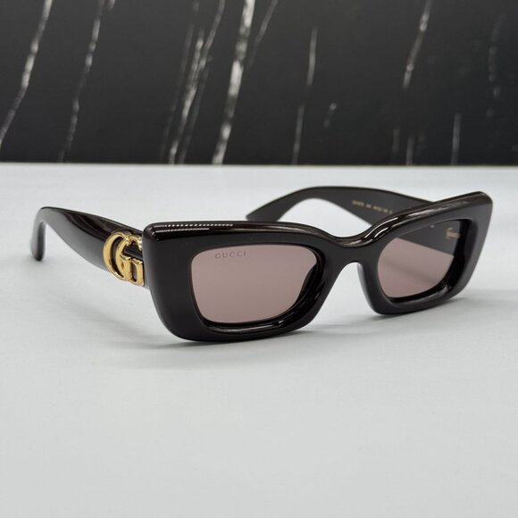 NEW GG1827S 004 GUCCI SHINY BROWN/VIOLET WOMEN GUCCI SUNGLASSES - Picture 4 of 13